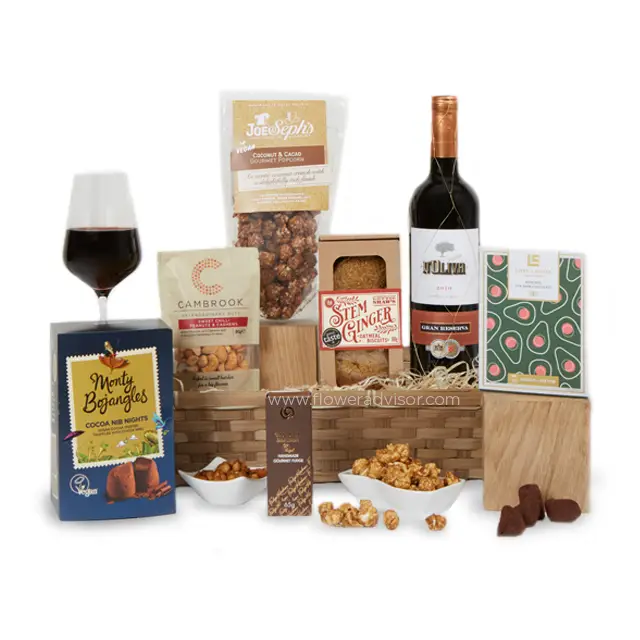 The Vegan Hamper with wine - Gourmet Hampers