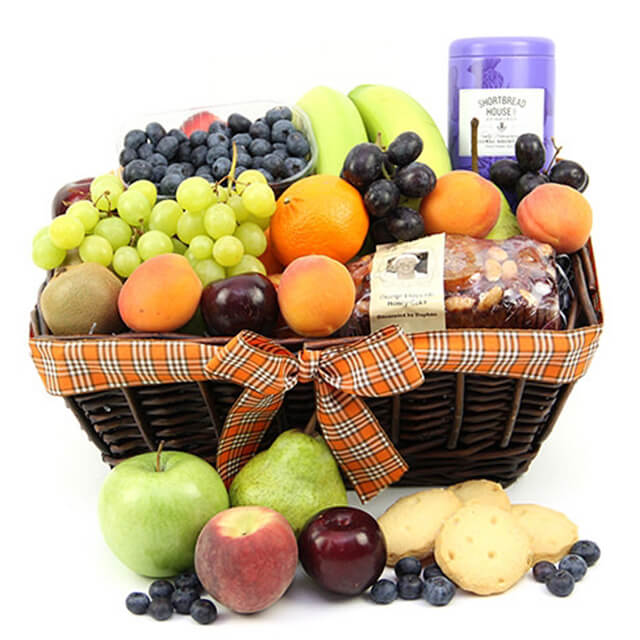 Baker Treat Fruit Basket - Get Well Soon