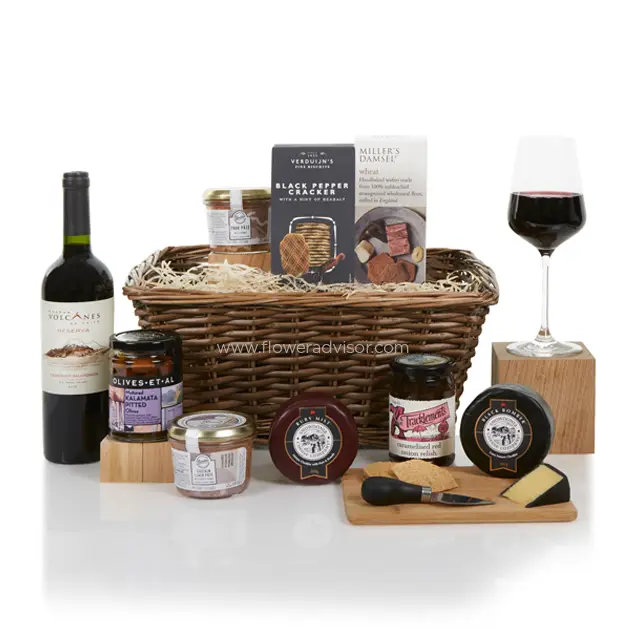 The Luxury Wine, Cheese & Pate Hamper - Gourmet Hampers