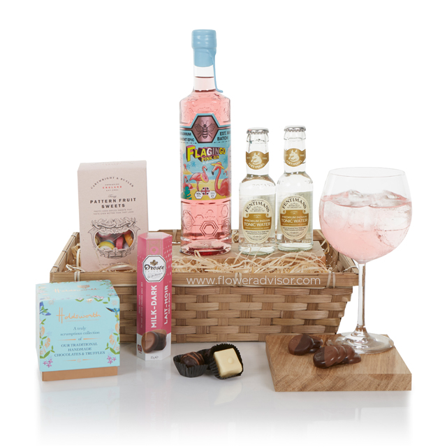 Flagingo Gin and Tonic Basket - Gourmet Hampers