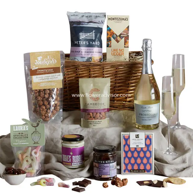 Vegan Sharing Hamper with Prosecco - Birthday