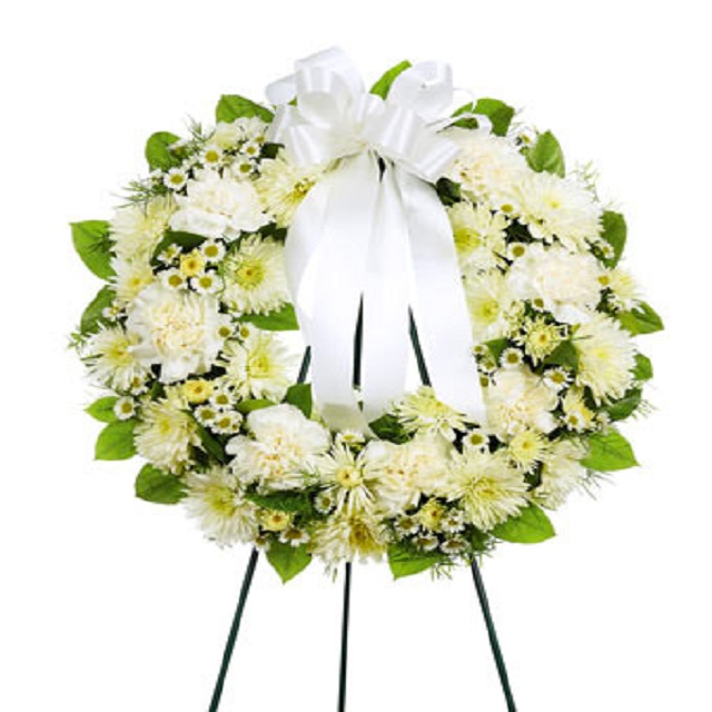 Open Wreath Standing Spray - Sympathy